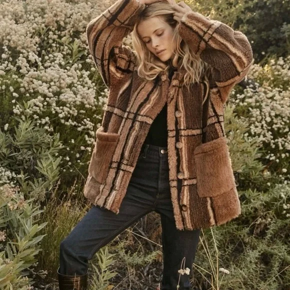 RARE Dôen Heirloom Easton Coat in Charcoal Sierra Plaid - Picture 14 of 16